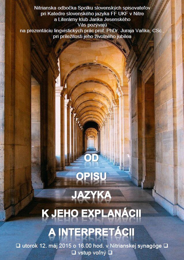 Od opisu jazyka k jeho explanácii a interpretácii