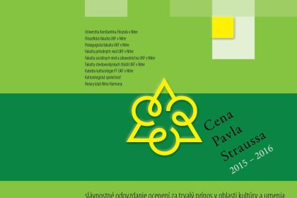 Odovzdávanie Cien Pavla Straussa za rok 2015 a 2016