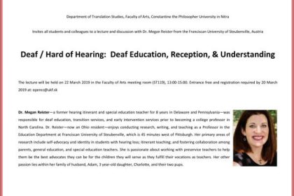 Deaf / Hard of Hearing: Deaf Education, Reception, & Understanding