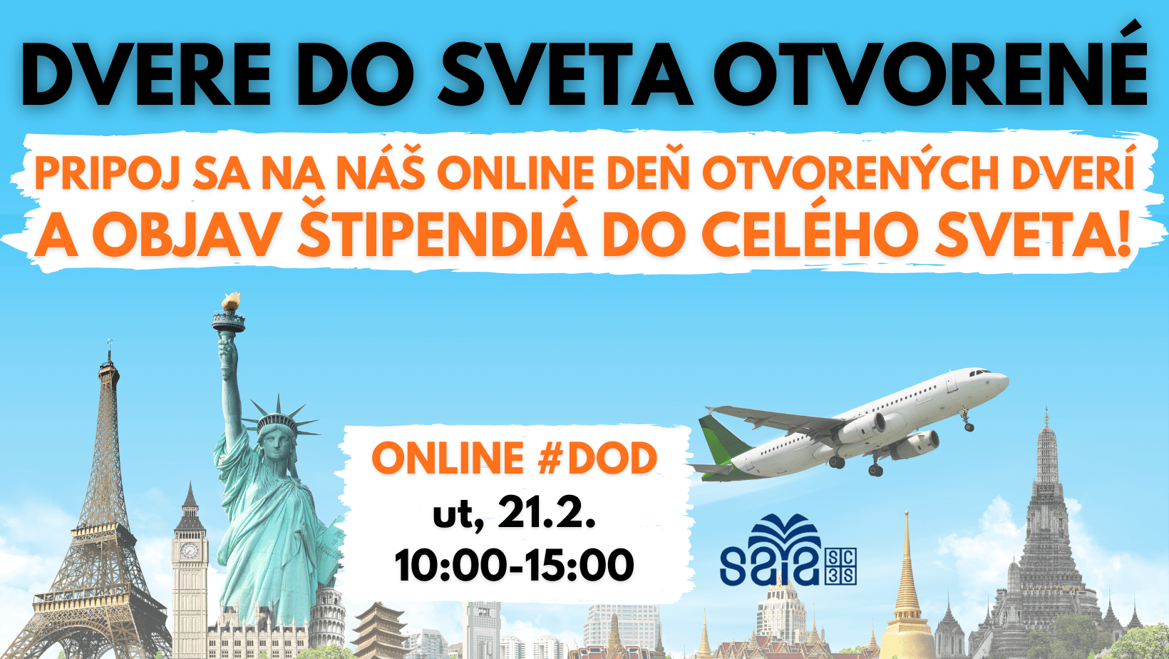 DVERE DO SVETA OTVORENÉ – Online Deň otvorených dverí SAIA