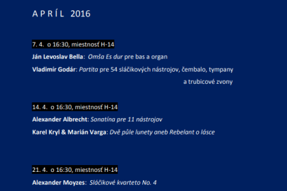 NEZNÁMA HUDBA – Made in SK – apríl