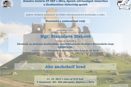 Stretnutie s osobnosťami vedy: Mgr. Stanislava Blahová