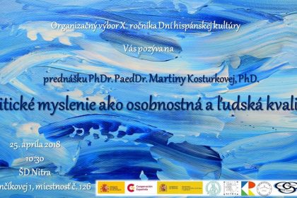 Prednáška a workshop PhDr. PaedDr. Martiny Kosturkovej, PhD.