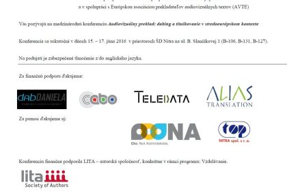 Audiovizuálny preklad: dabing a titulkovanie v stredoeurópskom kontexte