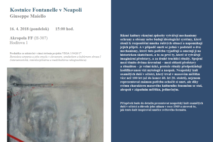 Kostnice Fontanelle v Neapoli, prednáša Giuseppe Maiello