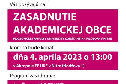 Zasadnutie akademickej obce FF