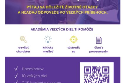 Ukážkový seminár Akadémie veľkých diel pre vysokoškolákov