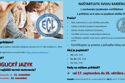 Jazykové skúšky ECL z anglického jazyka