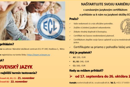 Jazykové skúšky ECL zo slovenského jazyka