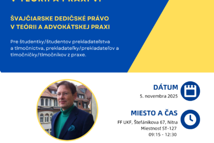 Švajčiarske dedičské právo v teórii a advokátskej praxi