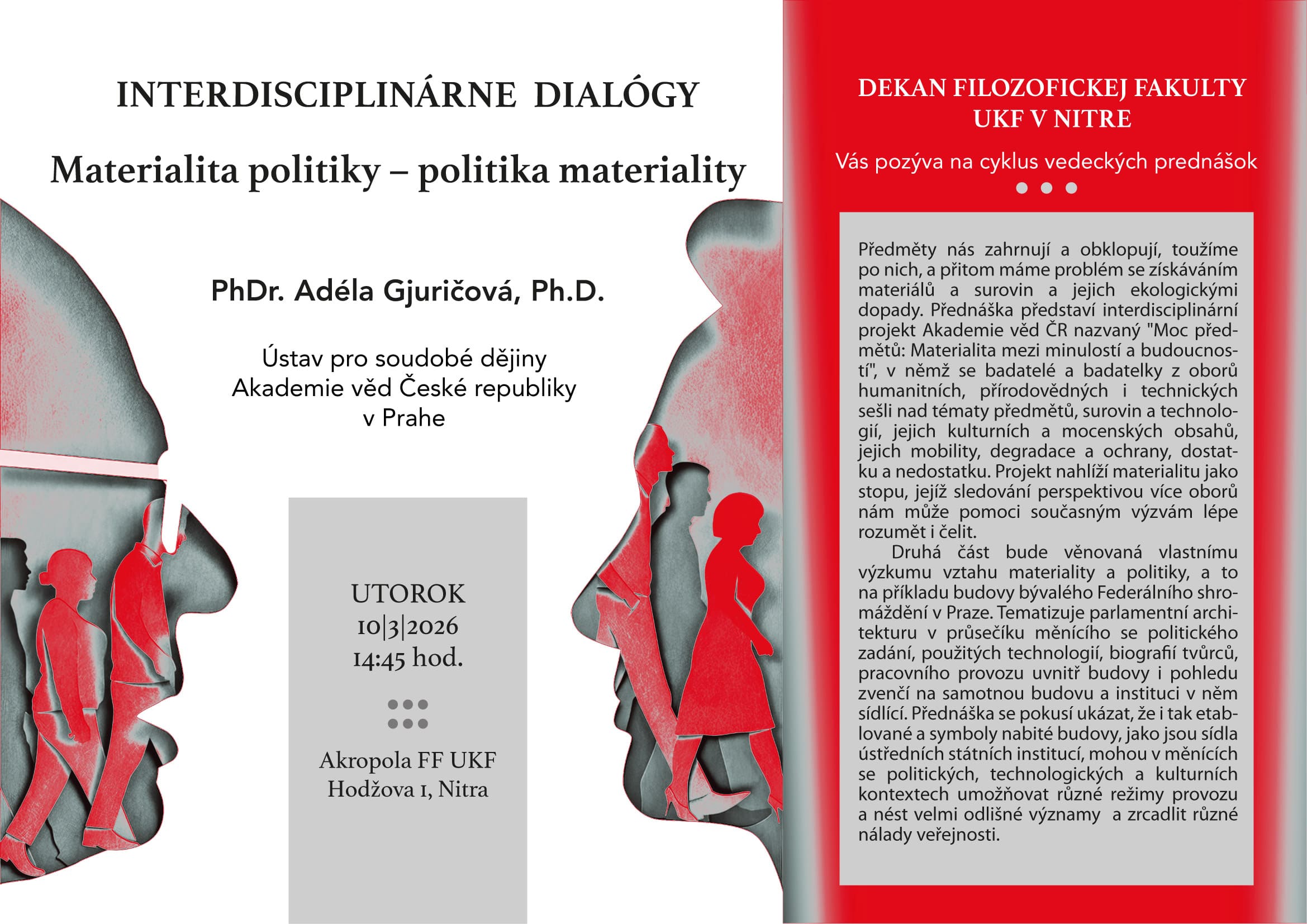 Interdisciplinárne dialógy – PhDr. Adéla Gjuričová Ph.D.