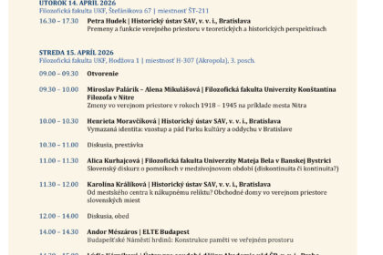 Verejný priestor v kontexte česko-slovenských vzťahov v 20. storočí