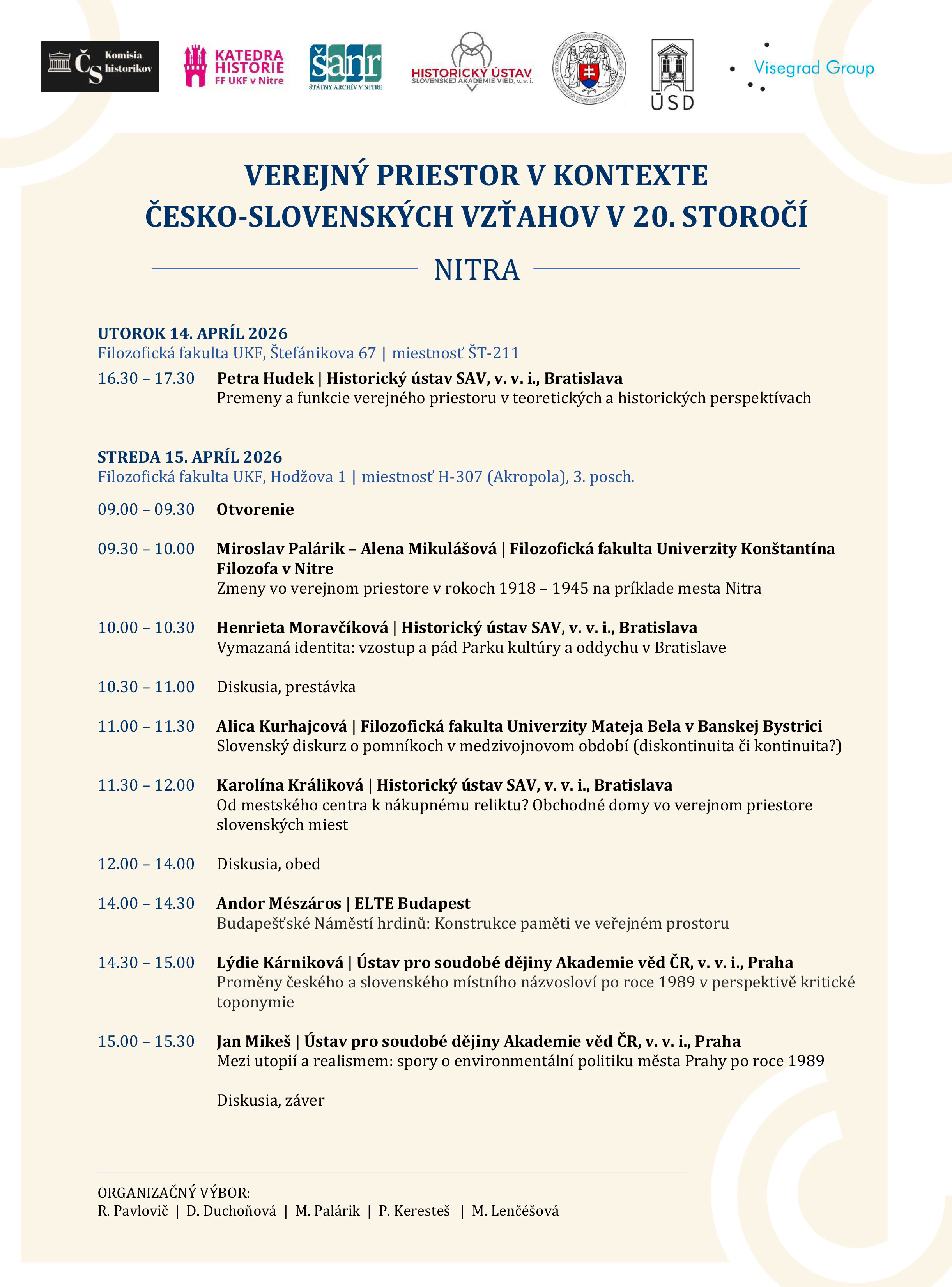 Verejný priestor v kontexte česko-slovenských vzťahov v 20. storočí